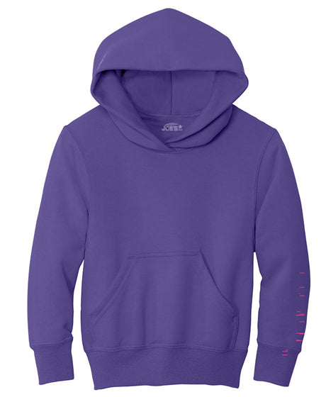 Joe's USA Youth Heavy Blend Hooded Sweatshirt Purple X - Small Sweatshirts