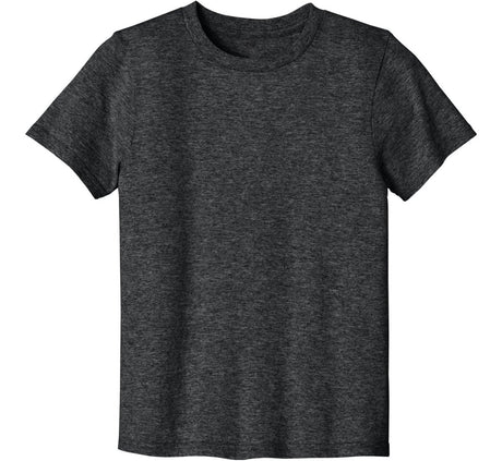 Joe's USA Youth Lightweight Easy Cotton Shirt Black Heather XS Youth T-Shirts