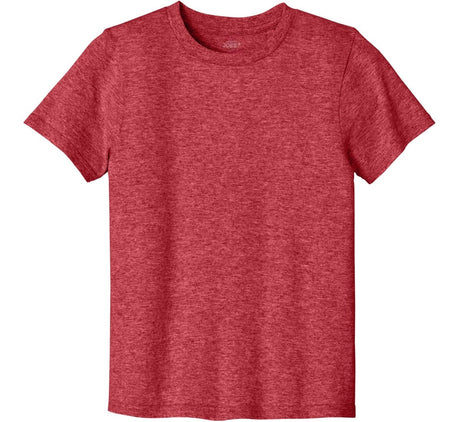 Joe's USA Youth Lightweight Easy Cotton Shirt Heather Red M Youth T-Shirts