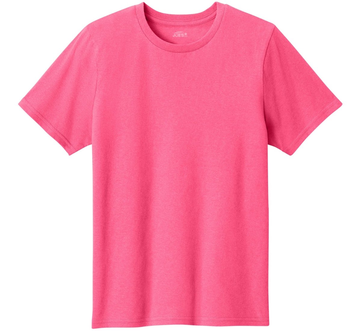Joe's USA Youth Lightweight Easy Cotton Shirt Neon Pink S Youth T-Shirts