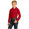 Joe's USA Youth Long Sleeve Silk Touch Polo Red Youth X - Small