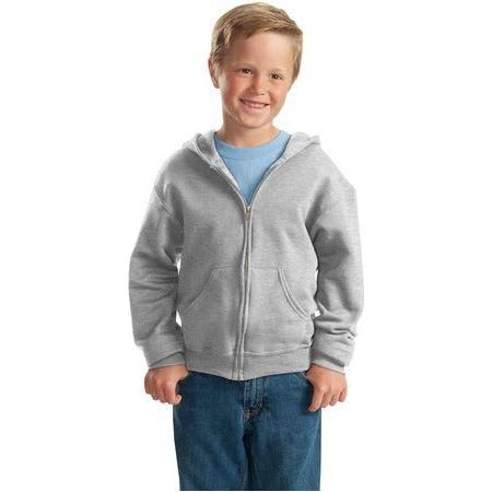 Joe's USA Youth NuBlend Full - Zip Hooded Sweatshirt Medium Ash Zip Hoodies