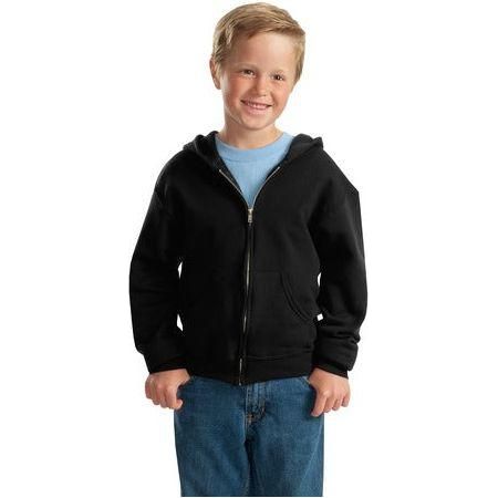 Joe's USA Youth NuBlend Full - Zip Hooded Sweatshirt Medium Black Zip Hoodies