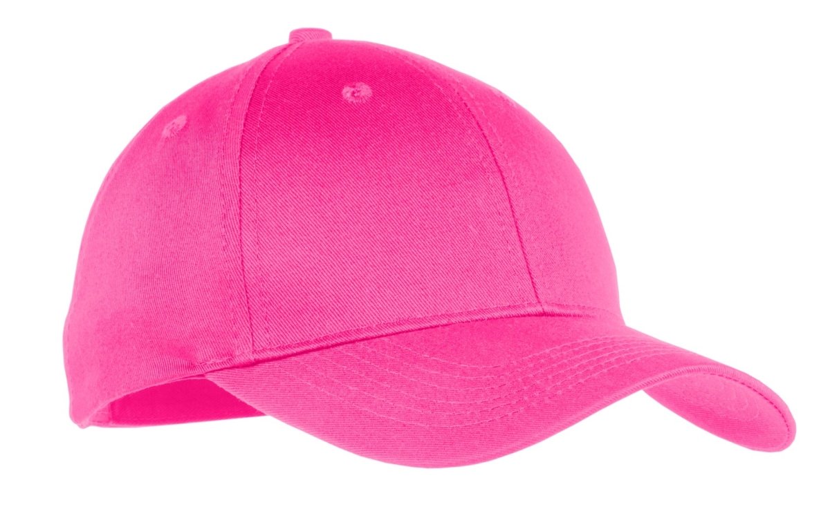 Joe's USA Youth Six - Panel Twill Cap Neon Pink OSFA Hats