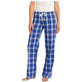 Juniors Flannel Plaid Pant Small Deep Royal