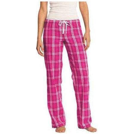 Juniors Flannel Plaid Pant X - Small Dark Fuschia