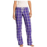 Juniors Flannel Plaid Pant X - Small Purple