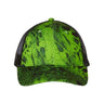 Kati Licensed Camo Mesh Back Cap - Kati LC5M Prym1 Amped Green/ Black Adjustable Hats