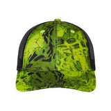 Kati Licensed Camo Mesh Back Cap - Kati LC5M Prym1 Amped Green/ Black Adjustable Hats