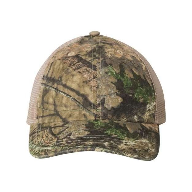 Kati Licensed Camo Washed Mesh Cap - Kati LC101V COUNTRY/TAN Adjustable Hats