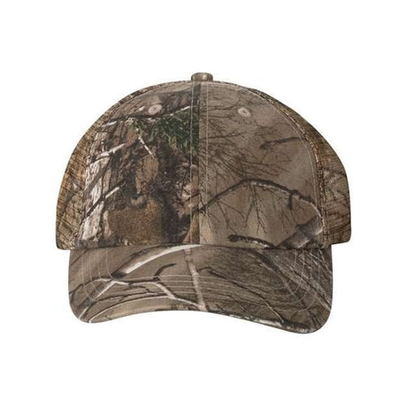 Kati Licensed Camo Washed Mesh Cap - Kati LC101V Realtree Max 5/ Tan Adjustable Hats