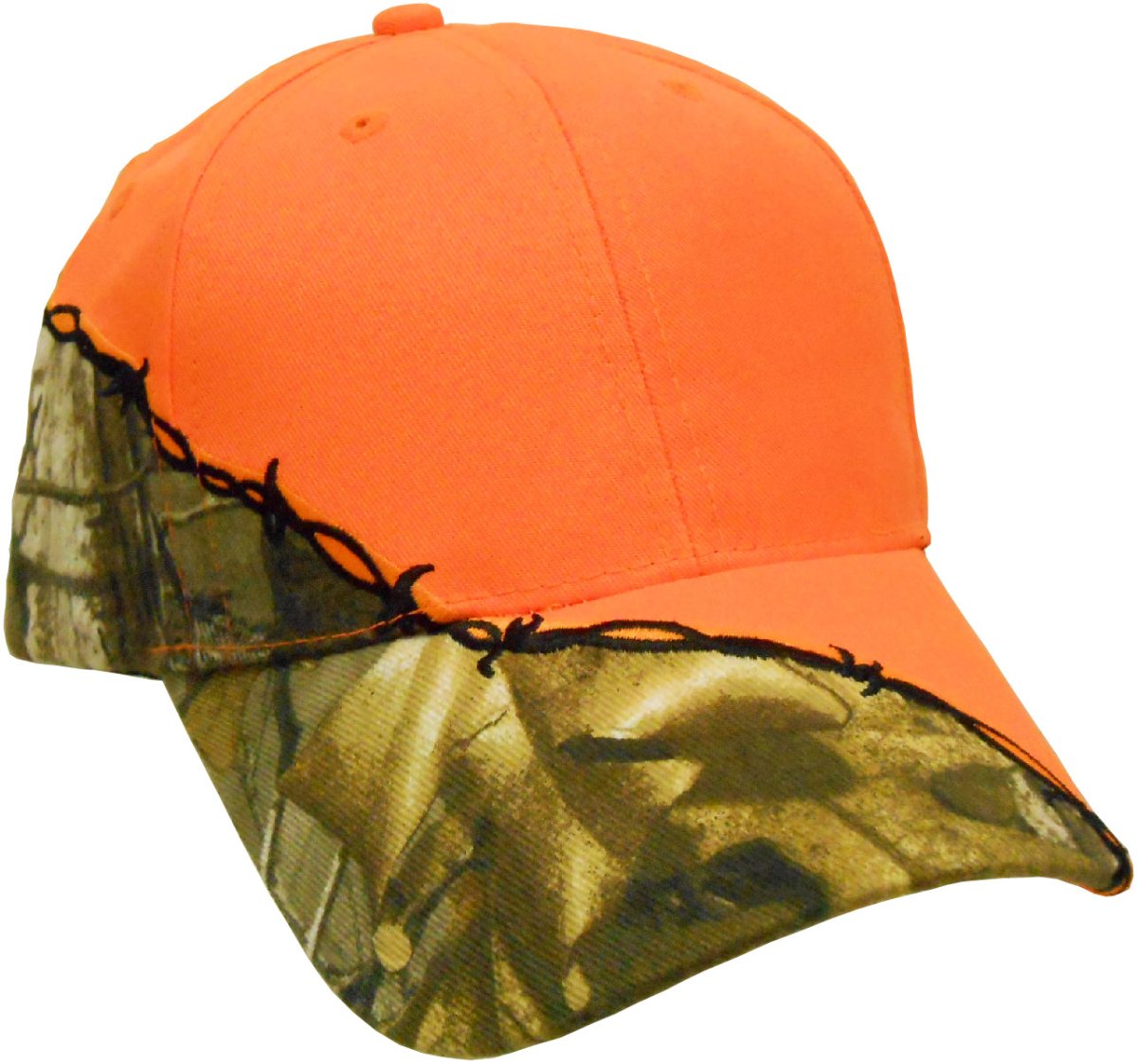Kati Licensed Camo with Barbed Wire Embroidery Cap - Kati LC4BW BLAZE/XTRA Adjustable Hats