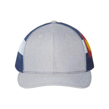 Kati Printed Mesh Trucker Cap - Kati S700M Heather Grey/ Colorado Flag Adjustable Caps
