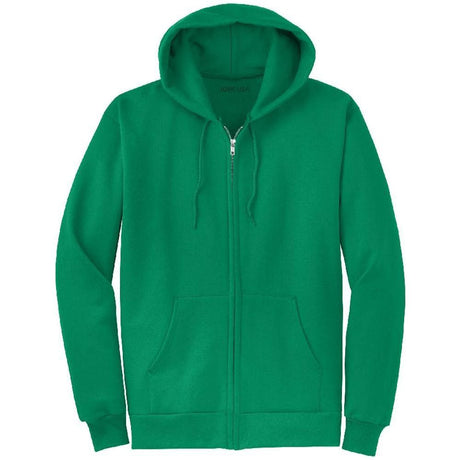 Joe's USA Men's Full Zipper Hoodies - Hooded Sweatshirts in 28 Colors. Sizes S-5XL-IrishGreen Sweatshirts/Fleece Joe's USA Irish Green S
