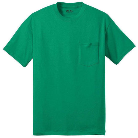 Joe's USA Pocket Tee Shirt- 50/50 Poly Cotton-Kelly Joe's USA Kelly S