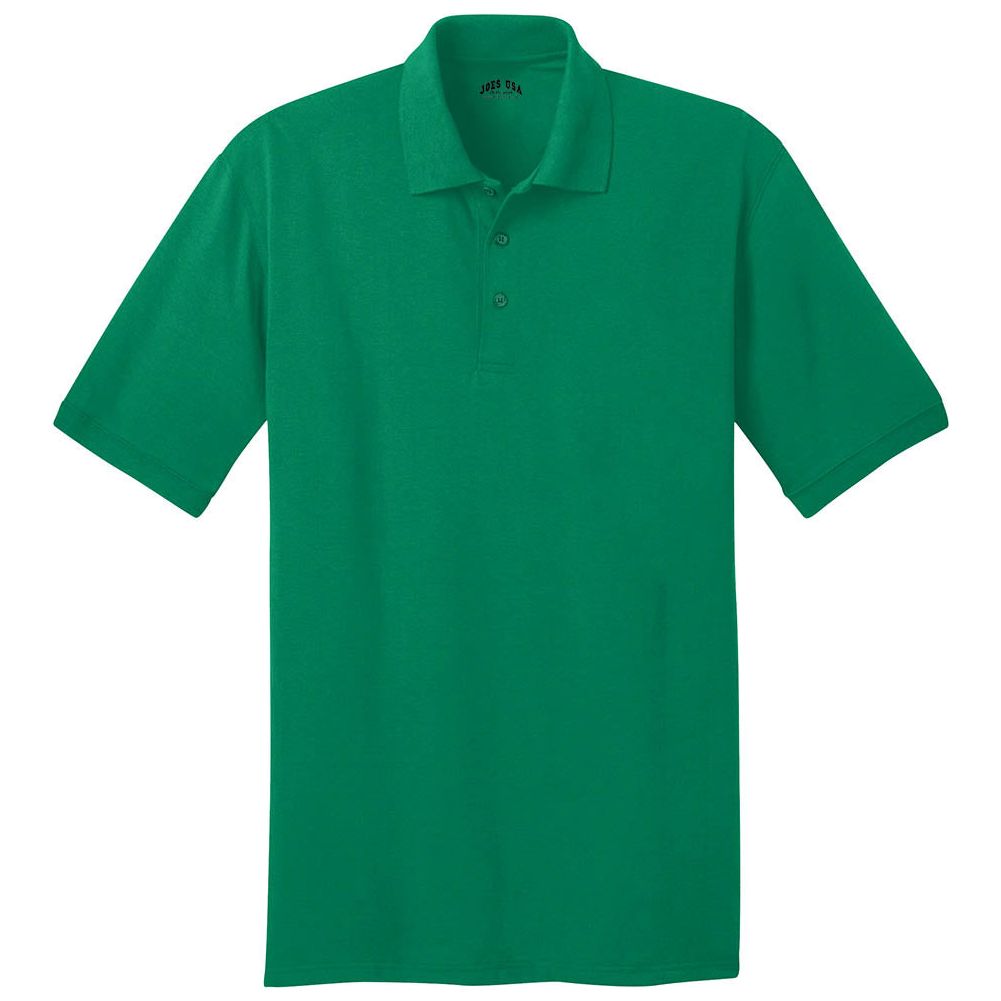 Men's 5.5-Ounce Jersey Knit Polo in Regular, Big & Tall Sizes Joe's USA Kelly Green