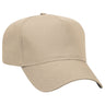 Joe's USA 5 Panel, Mid Profile Baseball Cap Caps Joe's USA Khaki
