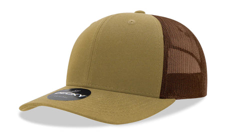 Decky 6 Panel Mid Profile Structured Cotton Blend Trucker | Decky 6021