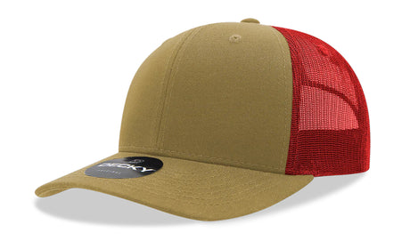 Decky 6 Panel Mid Profile Structured Cotton Blend Trucker | Decky 6021