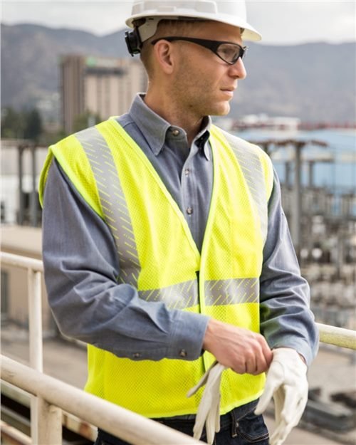 Kishigo Men's Flame Resitant Breathable Mesh Vest - Kishigo FM389 Lime M