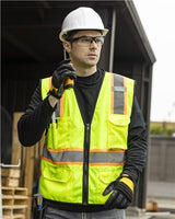 Kishigo Unisex 6 Pocket Contrast Class 2 Vest - Kishigo 1580 - 1581 Lime S/M