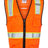 Kishigo Unisex 6 Pocket Contrast Class 2 Vest - Kishigo 1580 - 1581 Orange S/M