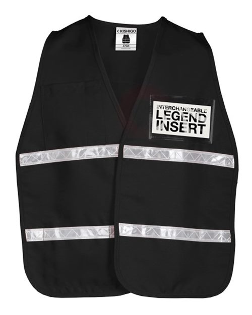 Kishigo Unisex 700 Series Incident Command Vest - Kishigo 3700 3702i Black One Size