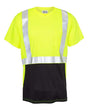 Kishigo Unisex Black Bottom Class 2 T-Shirt - Kishigo 9162 Lime M