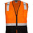 Kishigo Unisex Black Bottom Mesh Class 2 Vest - Kishigo 1509 Orange - 1529 S/M