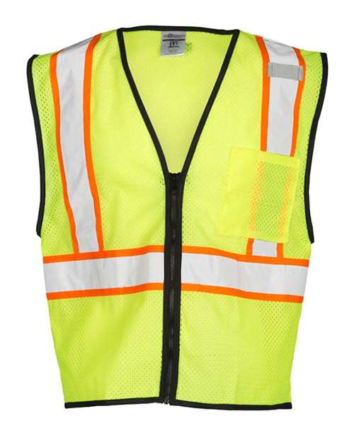 Kishigo Unisex Chemically Treated Contrast Mesh Vest - Kishigo FM527 - 528 Lime S/M