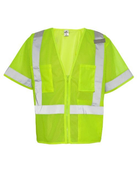 Kishigo Unisex Class 3 Economy Vest - Kishigo 1264 - 1265 Lime M