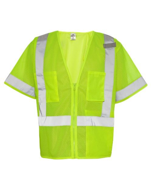 Kishigo Unisex Class 3 Economy Vest - Kishigo 1264 - 1265 Lime M