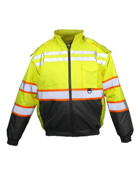 Kishigo Unisex Economy Contrast Class 3 Bomber Jacket - Kishigo JS156 Lime M