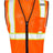 Kishigo Unisex Economy Contrasting Vest with Zippered Front - Kishigo 1527 - 1528 Orange S/M