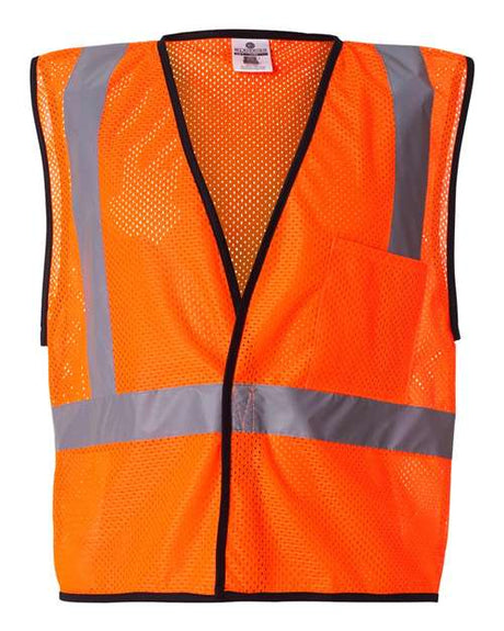 Kishigo Unisex Economy Single Pocket Hook - and - Loop Mesh Vest - Kishigo 1193 - 1194 Orange S/M
