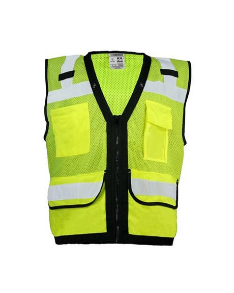 Kishigo Unisex Economy Surveyors Vest - Kishigo S5008Z Lime M