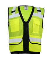 Kishigo Unisex Economy Surveyors Vest - Kishigo S5008Z Lime M
