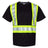 Kishigo Unisex EV Series® Enhanced Visibility Contrast Pocket T-Shirt - Kishigo B200 - 204 Black/ Lime - B200 M