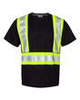 Kishigo Unisex EV Series® Enhanced Visibility Contrast Pocket T-Shirt - Kishigo B200 - 204 Black/ Lime - B200 M