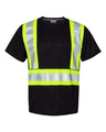 Kishigo Unisex EV Series® Enhanced Visibility Contrast Pocket T-Shirt - Kishigo B200 - 204 Black/ Lime - B200 M