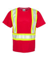 Kishigo Unisex EV Series® Enhanced Visibility Contrast Pocket T-Shirt - Kishigo B200 - 204 Red/ Lime - B203 L