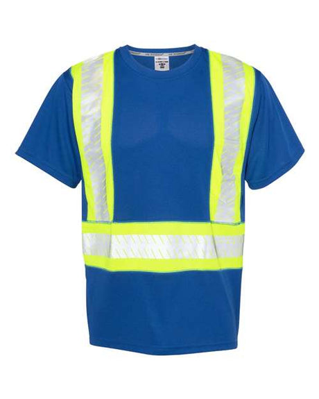 Kishigo Unisex EV Series® Enhanced Visibility Contrast Pocket T-Shirt - Kishigo B200 - 204 Royal Blue/ Lime - B202 M