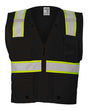 Kishigo Unisex EV Series® Enhanced Visibility Multi - Pocket Mesh Vest - Kishigo B100 - 111 Black/ Lime - B100 S/M