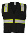 Kishigo Unisex EV Series® Enhanced Visibility Multi - Pocket Mesh Vest - Kishigo B100 - 111 Black/ Lime - B100 S/M