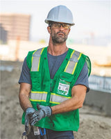 Kishigo Unisex EV Series® Enhanced Visibility Multi - Pocket Mesh Vest - Kishigo B100 - 111 Black/ Lime - B100 S/M