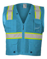 Kishigo Unisex EV Series® Enhanced Visibility Multi - Pocket Mesh Vest - Kishigo B100 - 111 Electric Blue/ Lime - B110 S/M