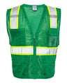 Kishigo Unisex EV Series® Enhanced Visibility Multi - Pocket Mesh Vest - Kishigo B100 - 111 Green/ Lime - B104 S/M