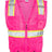 Kishigo Unisex EV Series® Enhanced Visibility Multi - Pocket Mesh Vest - Kishigo B100 - 111 Pink/ Lime - B107 S/M