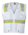Kishigo Unisex EV Series® Enhanced Visibility Multi - Pocket Mesh Vest - Kishigo B100 - 111 White - B105 S/M