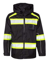 Kishigo Unisex EV Series® Enhanced Visibility Premium Jacket - Kishigo B300 - 303 Black/ Lime XL